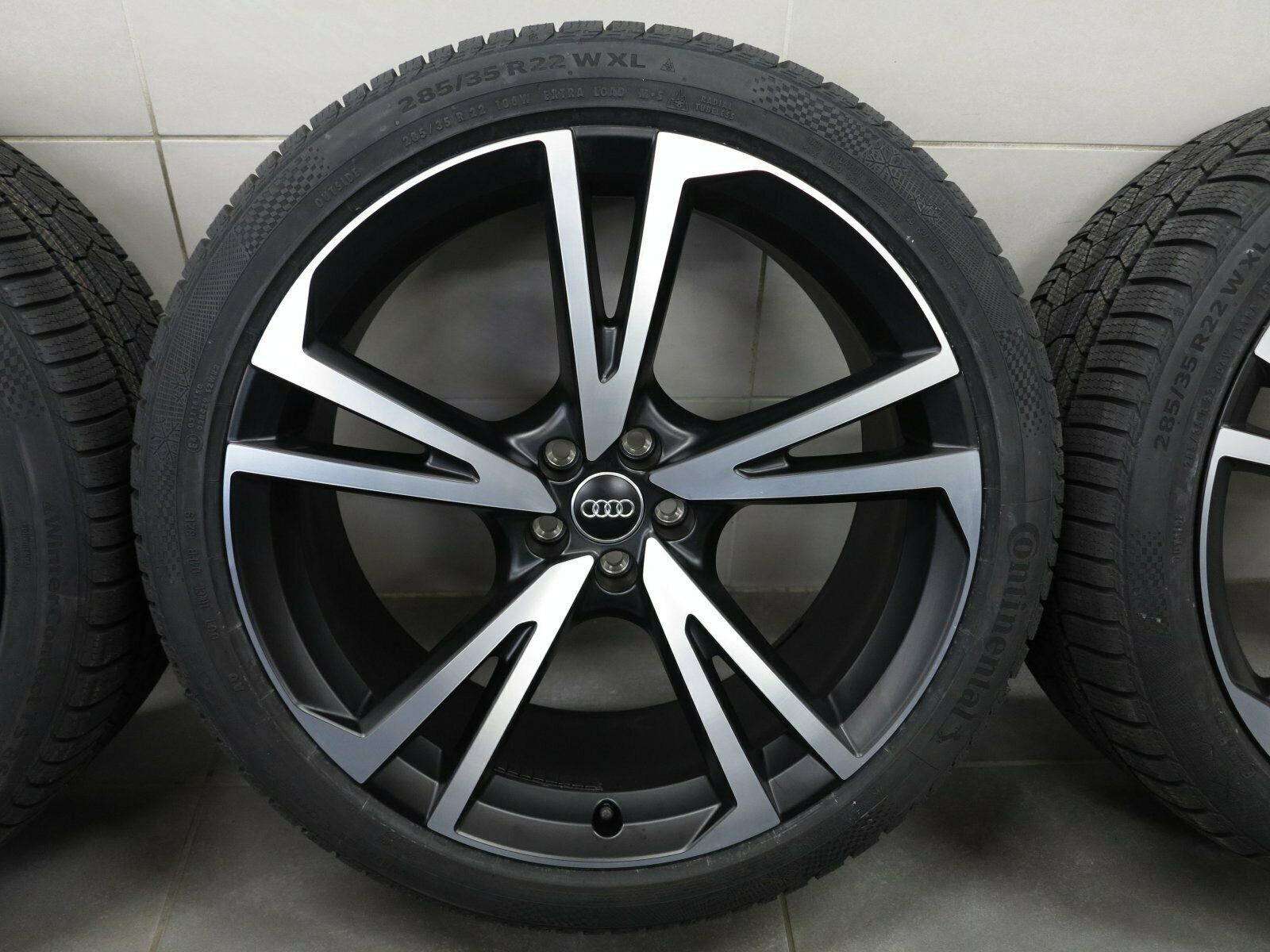 22 pouces roues d'hiver originales Audi Q7 SQ7 Facelift Flax pneus d'hiver 4M0601025CA