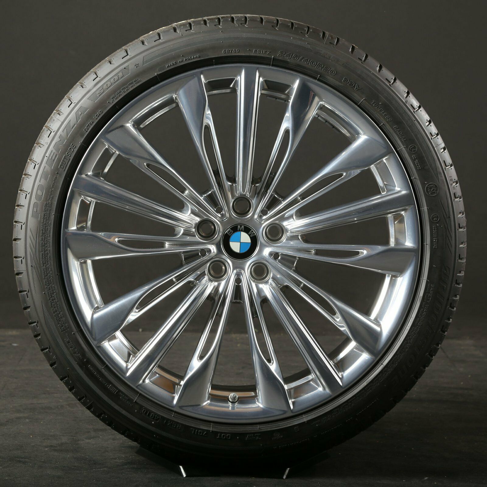 20 pouces roues d'été originales BMW Série 7 G11 G12 Série 6 GT G32 646 Jantes alu 6868051