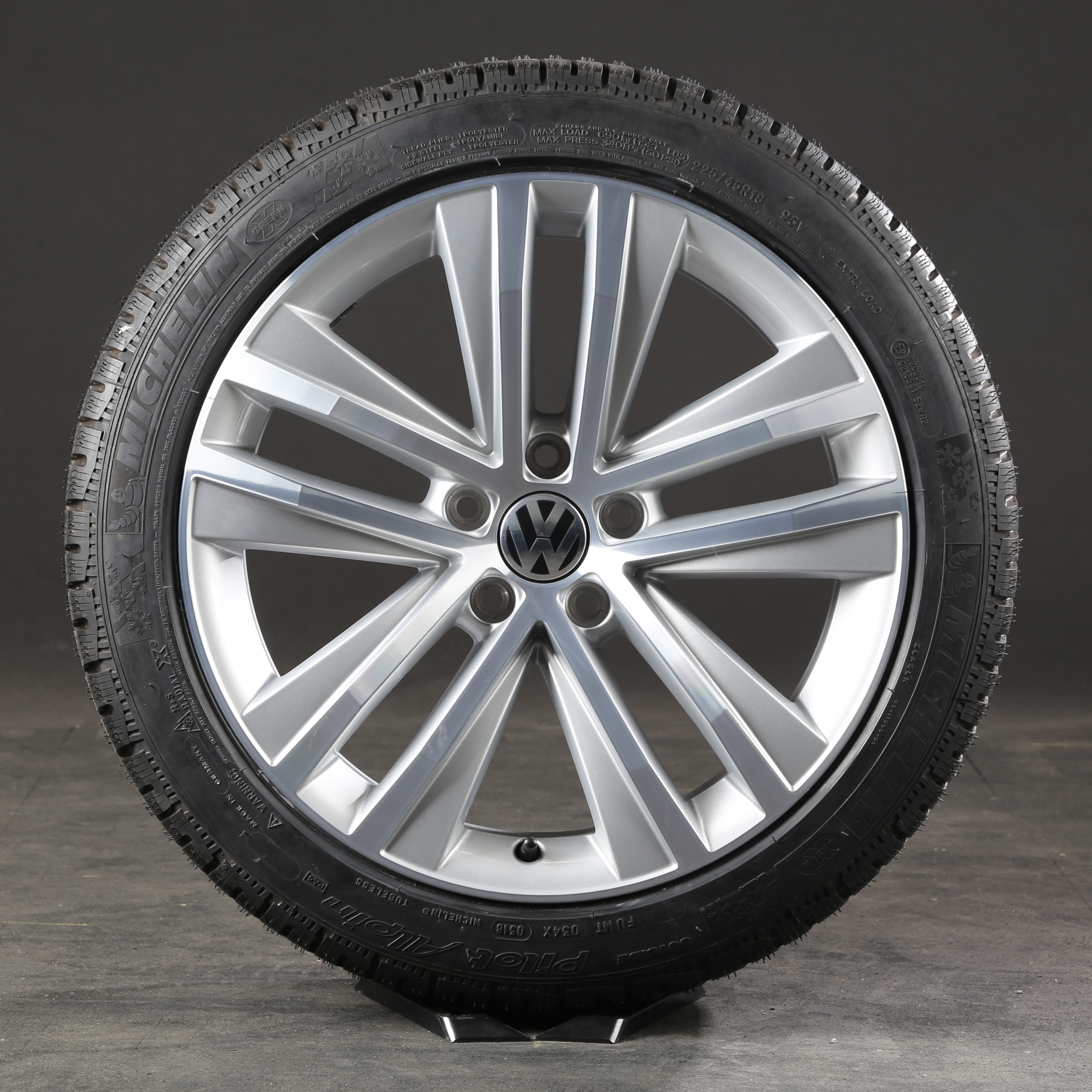 18 pouces roues d'hiver d'origine VW Sharan 7N Toulon jantes 7N0601025F pneus d'hiver