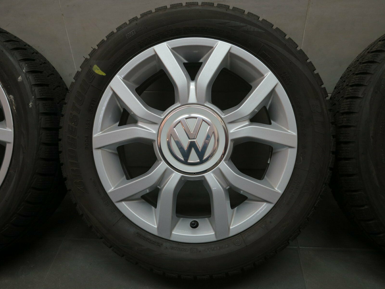 15 tommer vinterhjul originale VW Up e-Up 1S Waffle hjul 1S0601025J alufælge