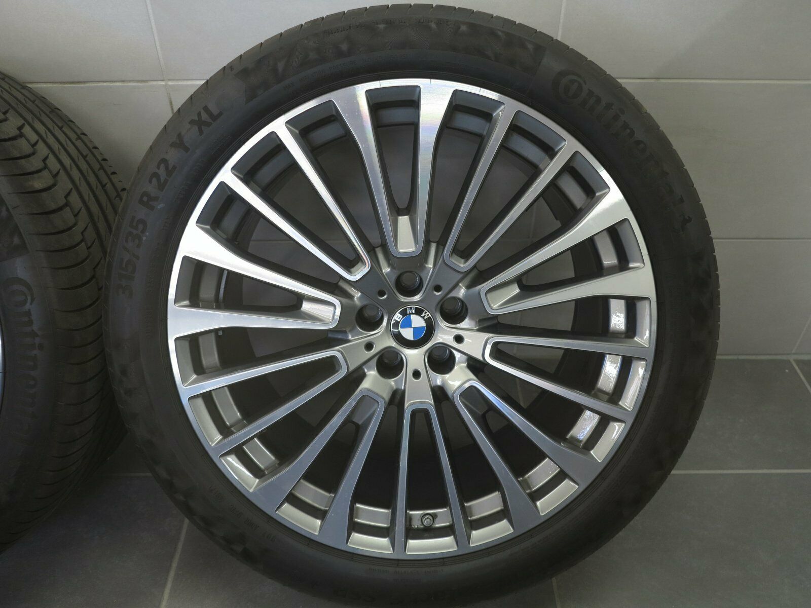 22 tommer sommerhjul original BMW X7 G07 aluminiumsfælge 6885144 6885463 Styling 757