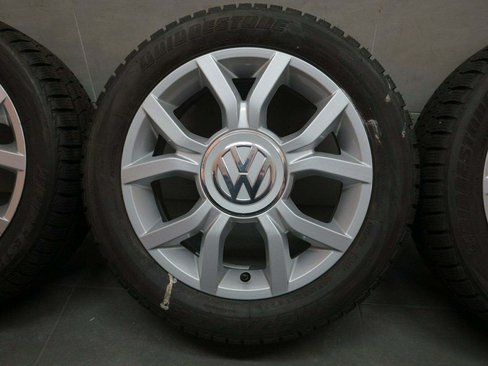15 tommer vinterhjul originale VW Up e-Up 1S Waffle hjul 1S0601025J alufælge