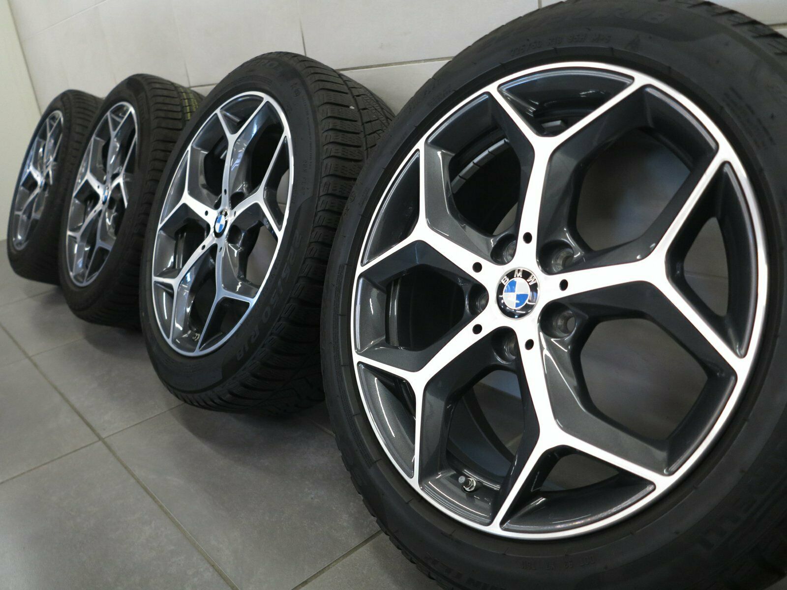 18 pouces roues d'hiver d'origine BMW X1 F48 X2 F39 jantes 569 6856070 pneus d'hiver