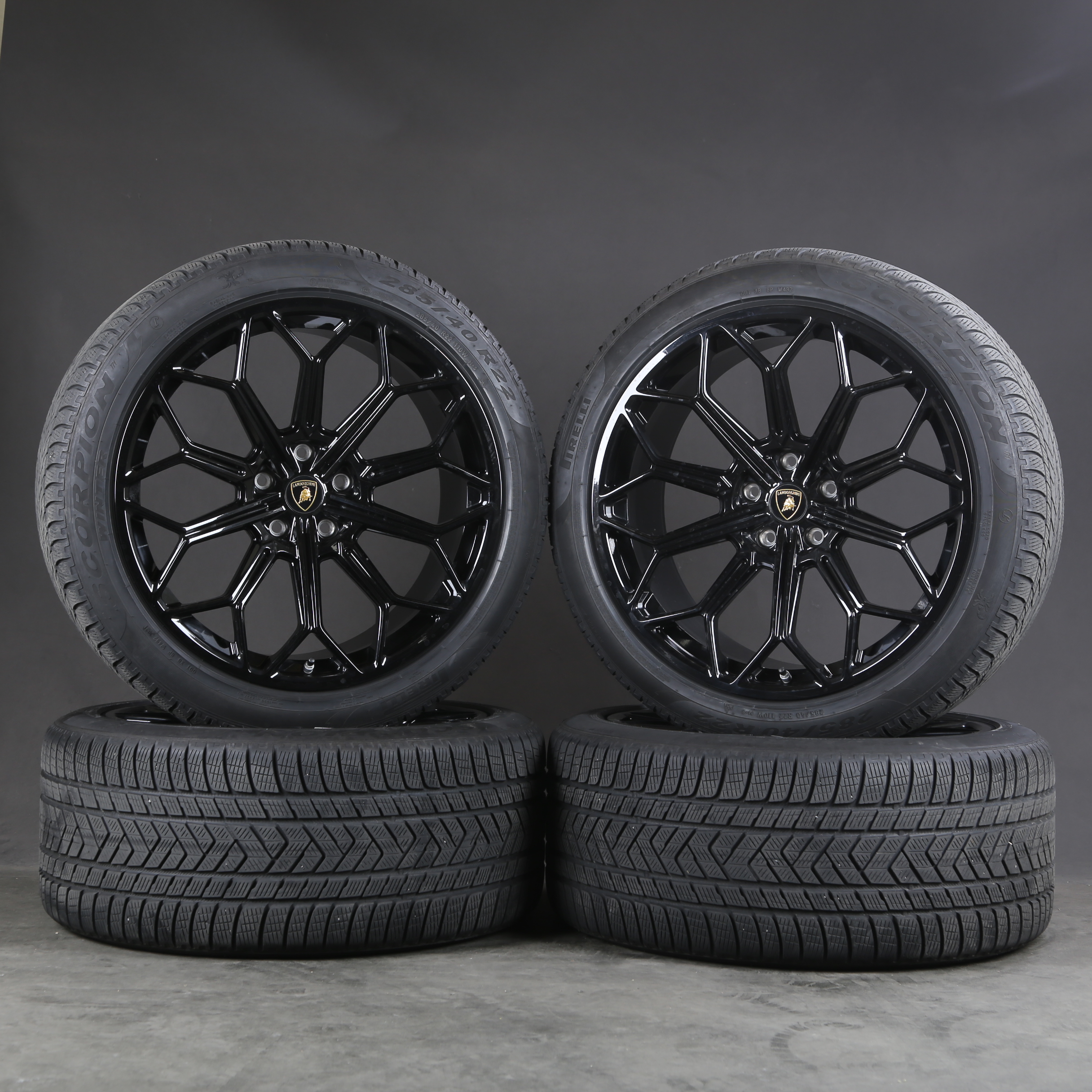22 pouces roues d'hiver d'origine Lamborghini Urus S AURIGA 4ML601025R 4ML601025S