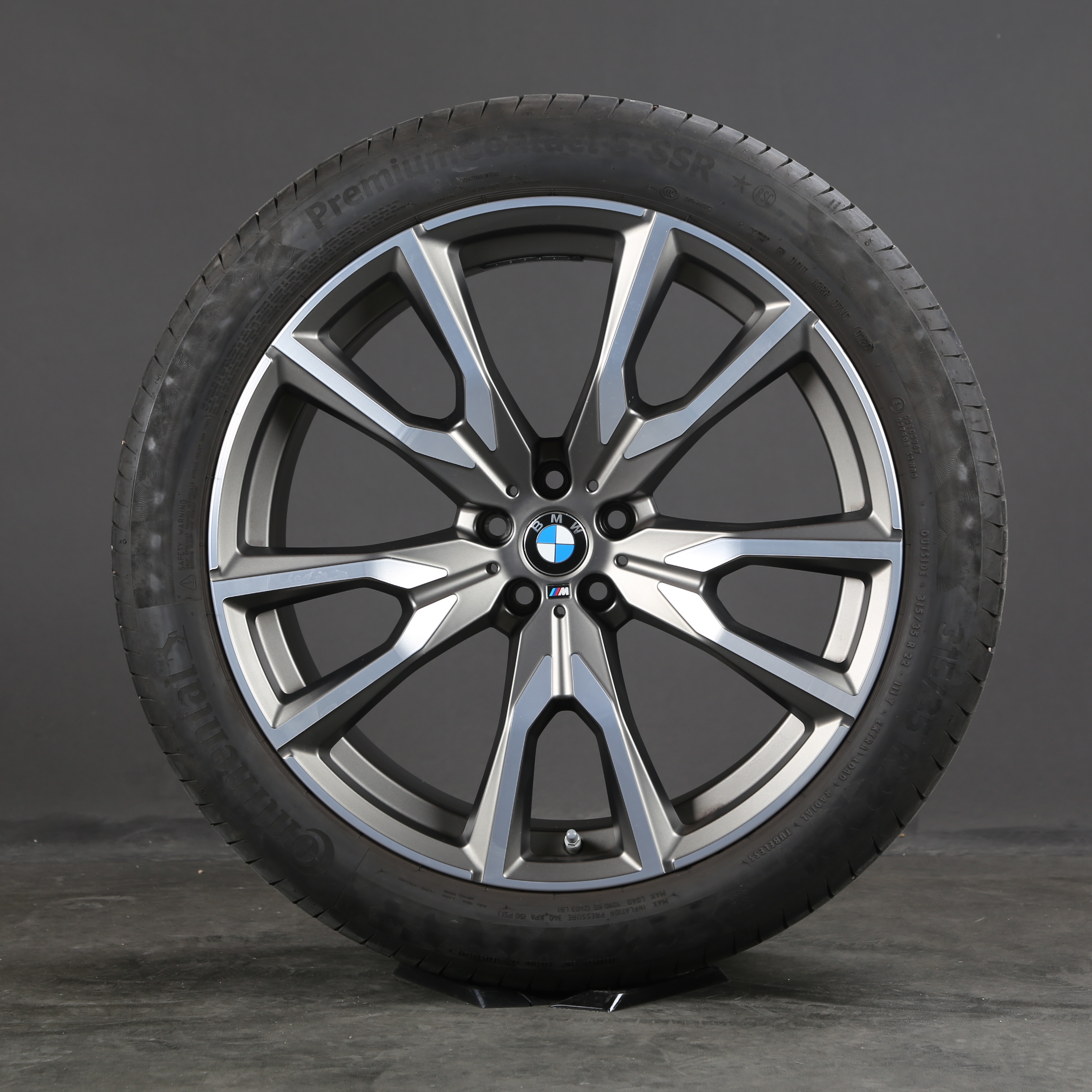 22 pouces roues d'été d'origine BMW X7 G07 M755 8093913 8093914 755M pneus d'été